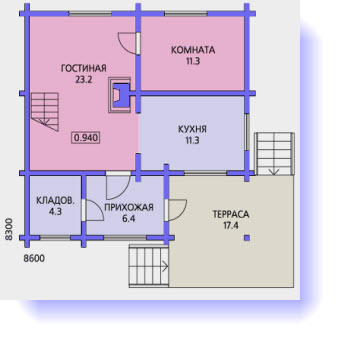 Планировка дома 10*10