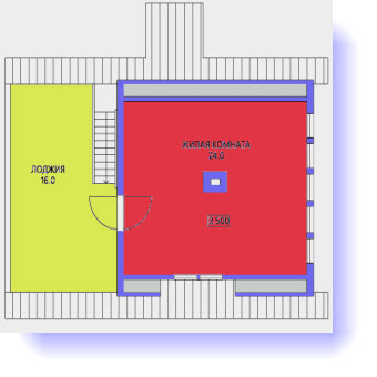 Планировка 6*9. 2 этаж